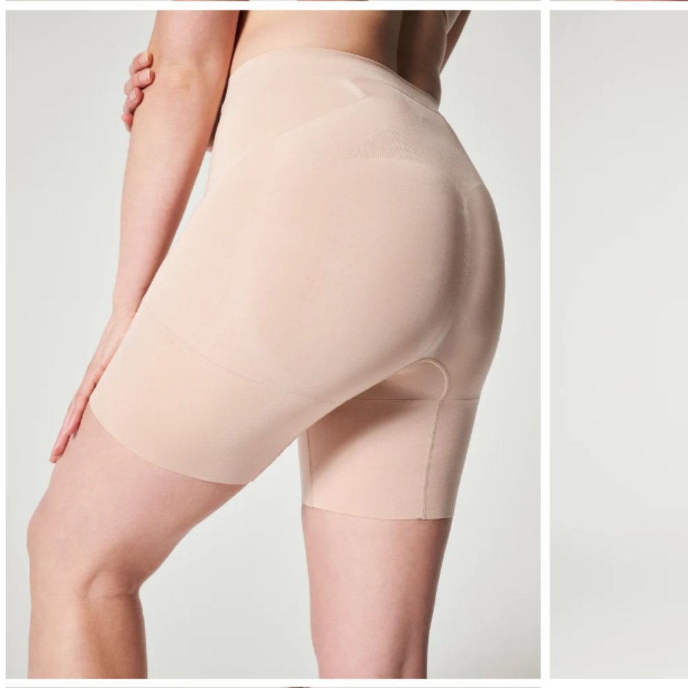 Spanx Oncore Sculpting Mid Thigh Shapewear Shorts L